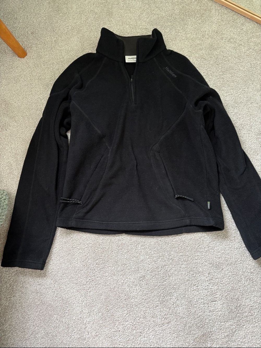 Halfdays Women’s Fleece Quarter Zip - Black, Small